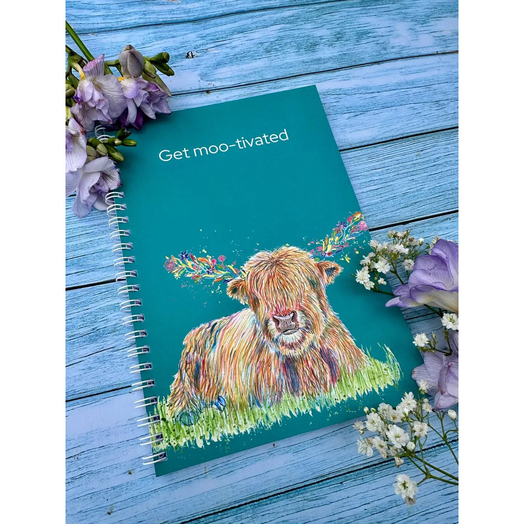 Jenn Winnett Eco Artist - Hagrid the Highland Cow Notebook