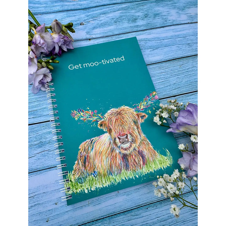 Jenn Winnett Eco Artist - Hagrid the Highland Cow Notebook