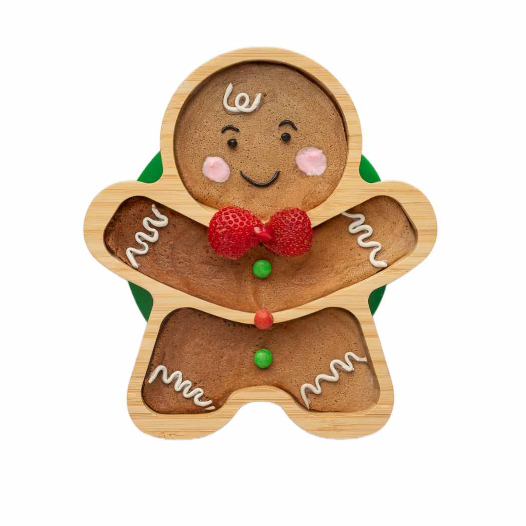 eco rascals - Gingerbread Man Bamboo Suction Plate