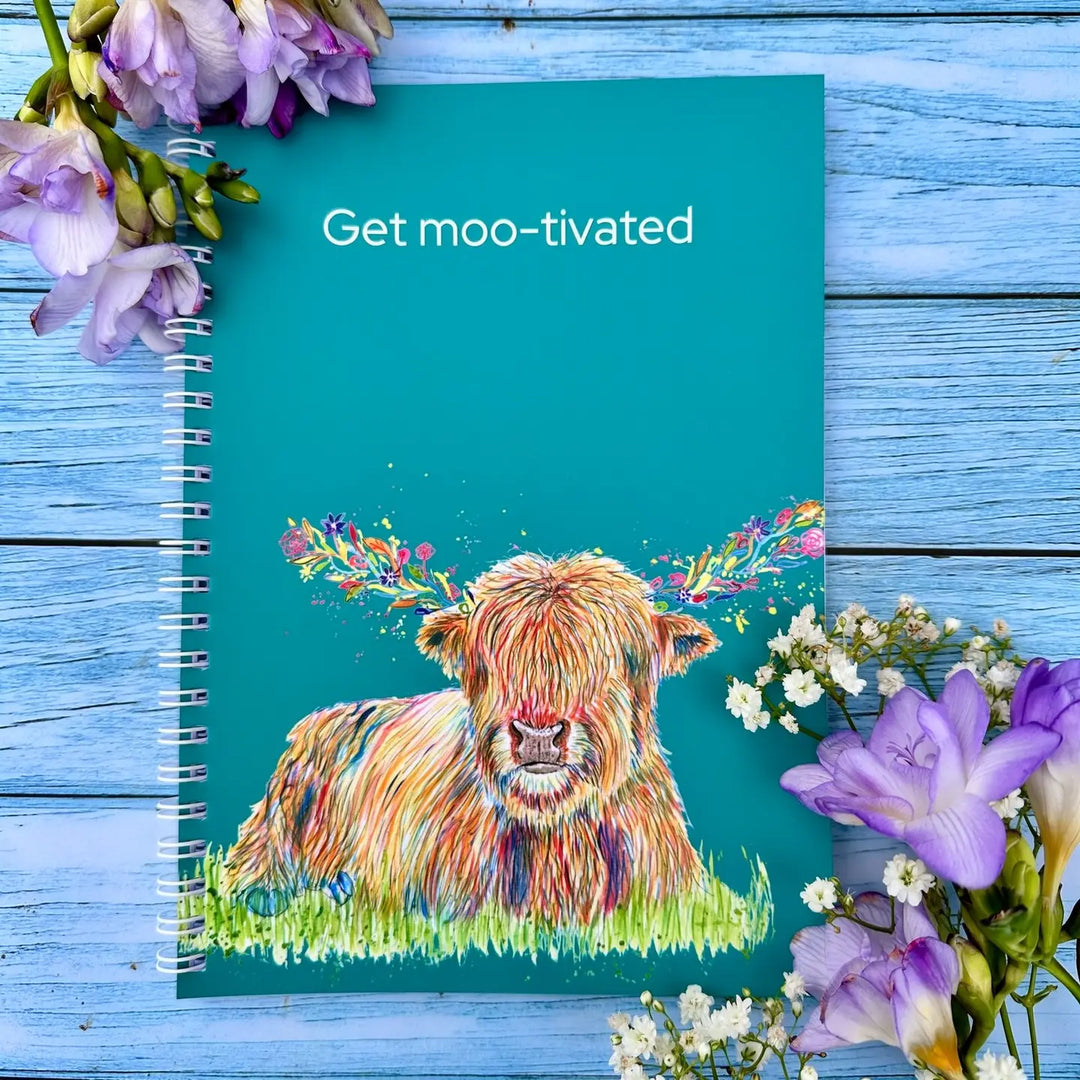 Jenn Winnett Eco Artist - Hagrid the Highland Cow Notebook