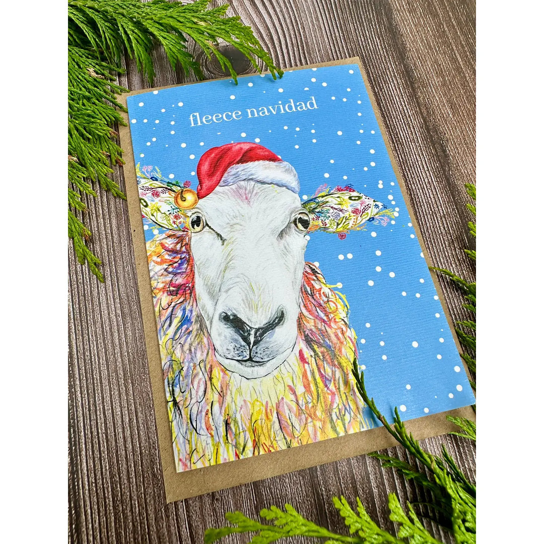 Jenn Winnett Eco Artist - Fleece Navidad Christmas Card