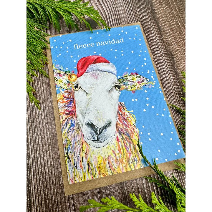 Jenn Winnett Eco Artist - Fleece Navidad Christmas Card