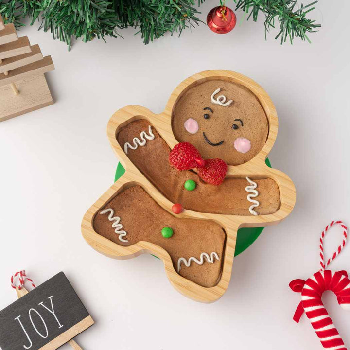 eco rascals - Gingerbread Man Bamboo Suction Plate