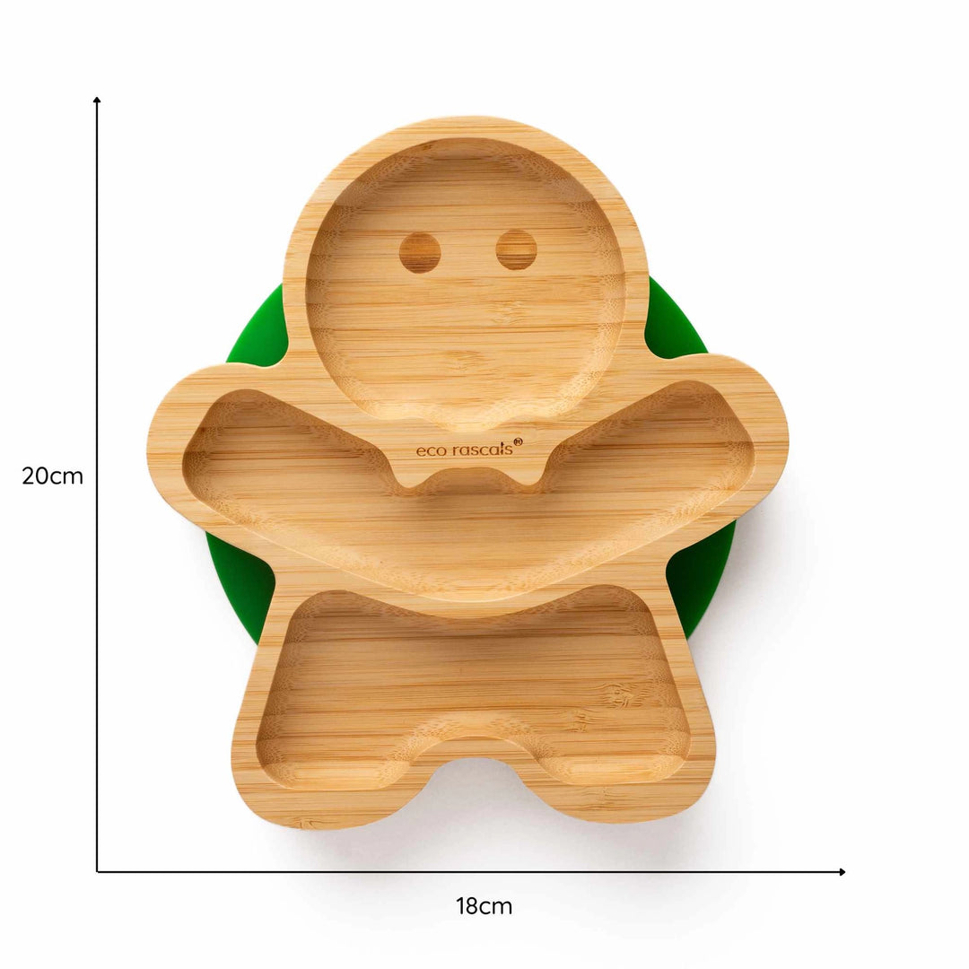 eco rascals - Gingerbread Man Bamboo Suction Plate