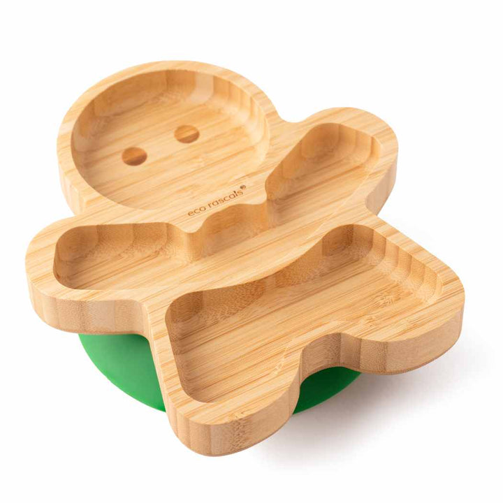 eco rascals - Gingerbread Man Bamboo Suction Plate