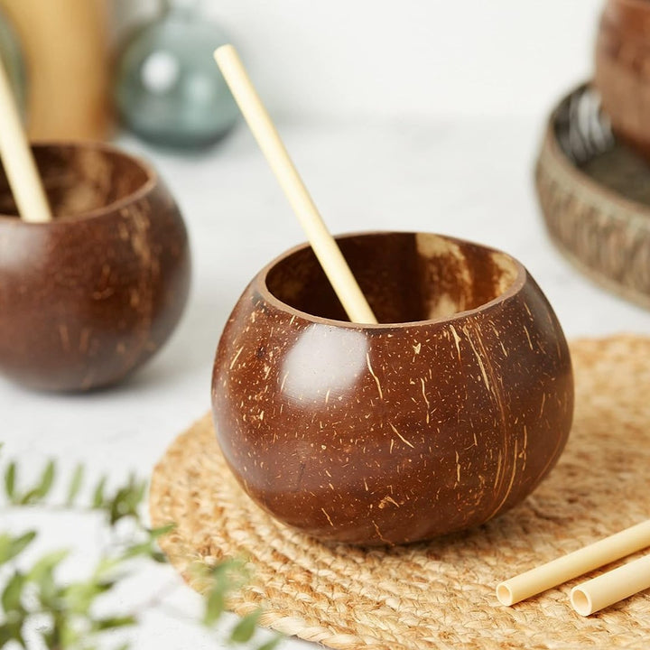 Jungle Culture -  Natural Coconut Shell Cup, Set of 2