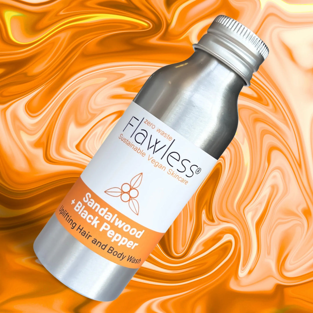 Flawless - Men's Hair & Body Wash, Sandalwood & Black Pepper 100ml