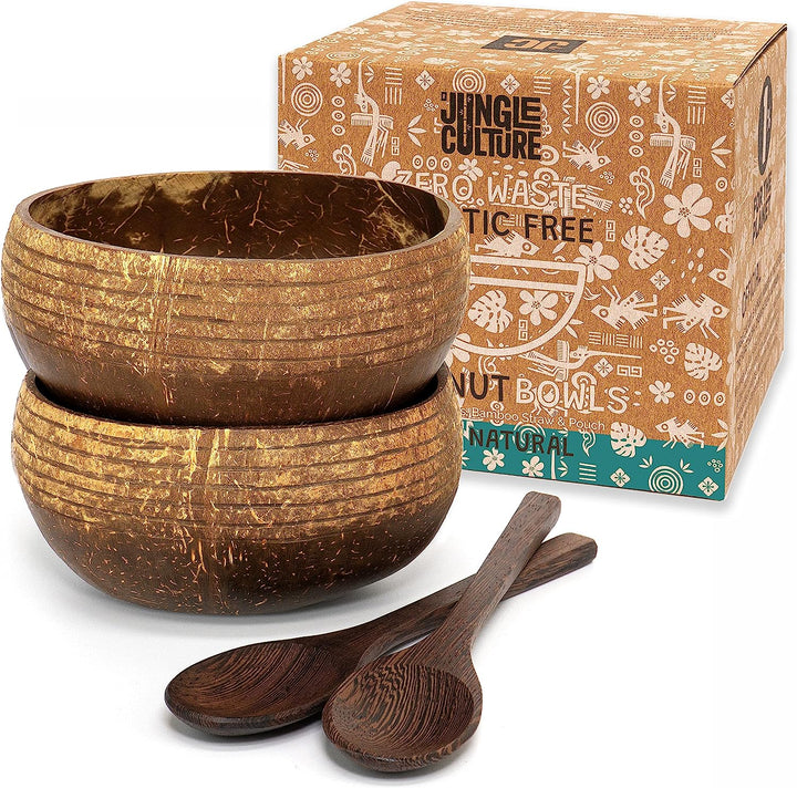 Jungle Culture - Natural Coconut Bowls Set of 2, Cosmos