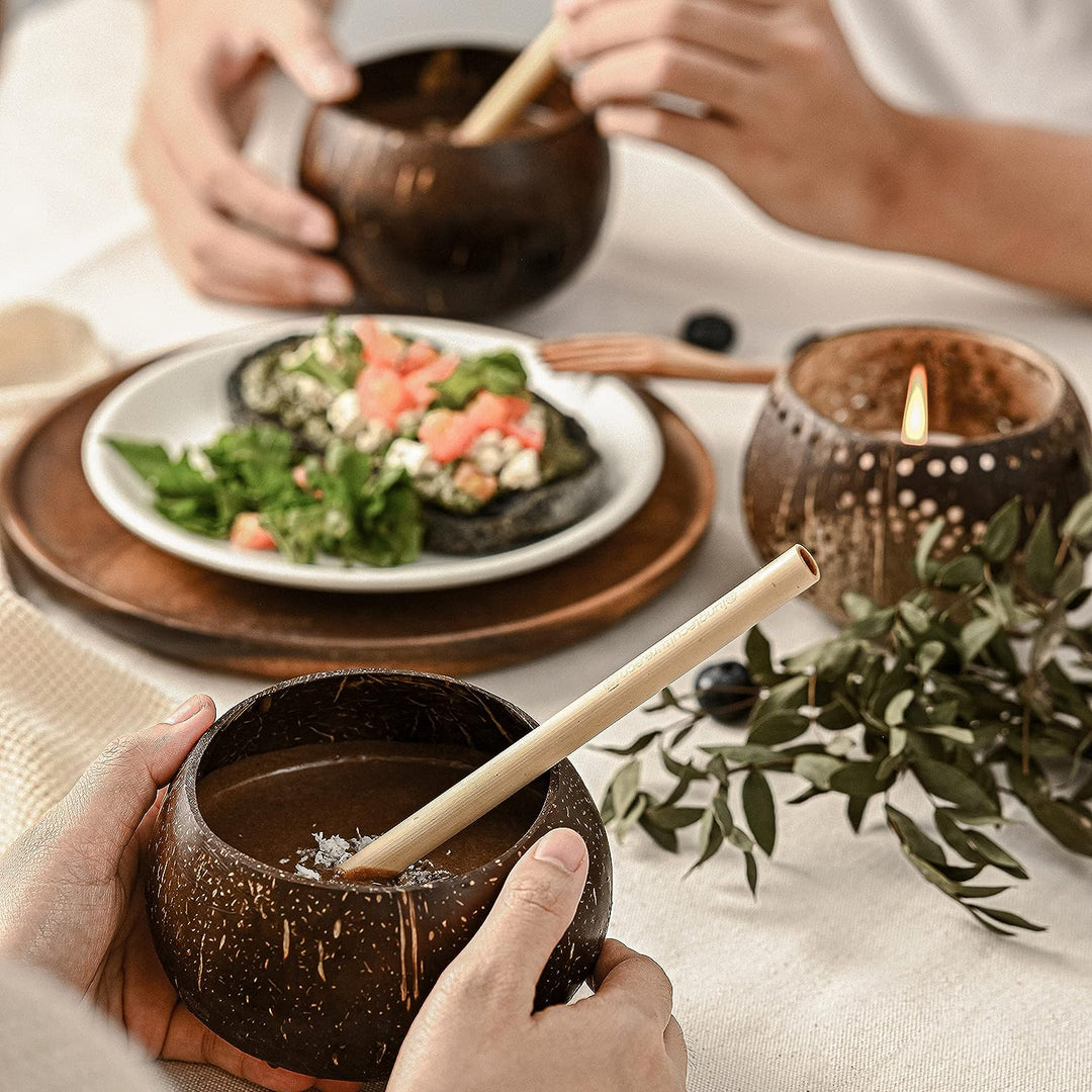 Jungle Culture -  Natural Coconut Shell Cup, Set of 2