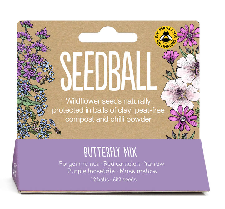 Seedball - Mini Meadow Bamboo Pots, Butterfly Mix