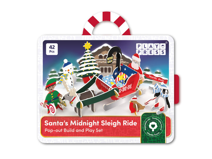 Santa's Midnight Sleigh Ride Playset - PlayPress