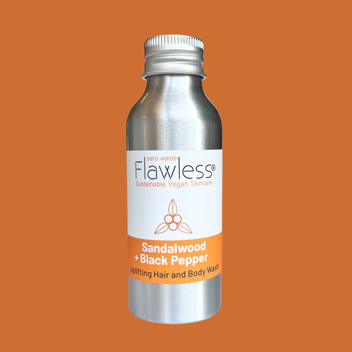 Flawless - Men's Hair & Body Wash, Sandalwood & Black Pepper 30ml