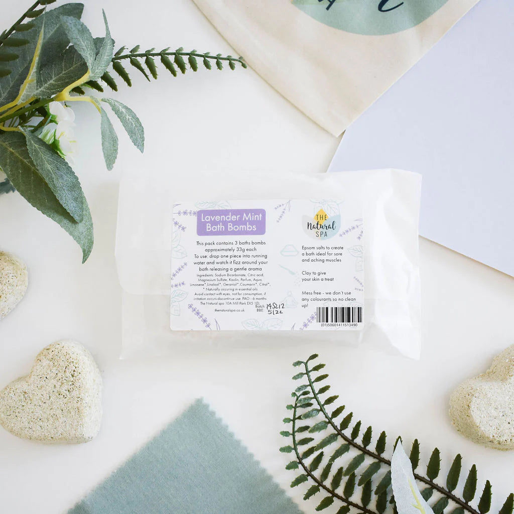 The Natural Spa - Lavender Mint Aromatherapy Bath Bombs