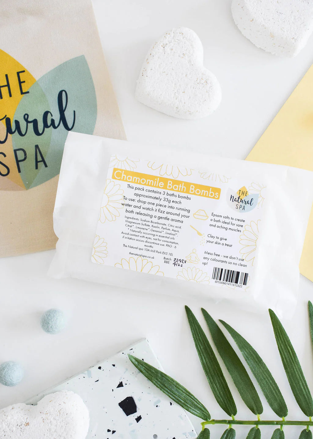 The Natural Spa - Chamomile Aromatherapy Bath Bombs