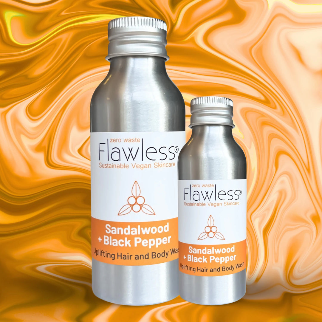 Flawless - Men's Hair & Body Wash, Sandalwood & Black Pepper 100ml