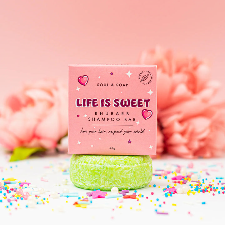 Soul and Soap - Life is Sweet, Rhubarb Shampoo Bar