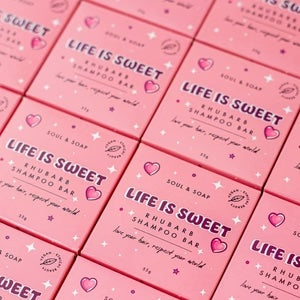 Soul and Soap - Life is Sweet, Rhubarb Shampoo Bar