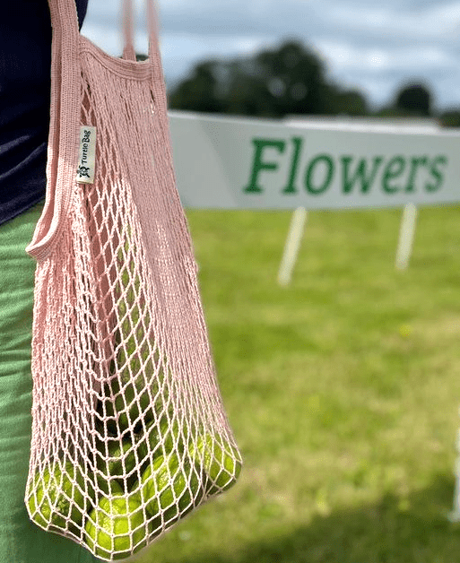 Turtle Bags - Organic Long Handled String Bag, Black