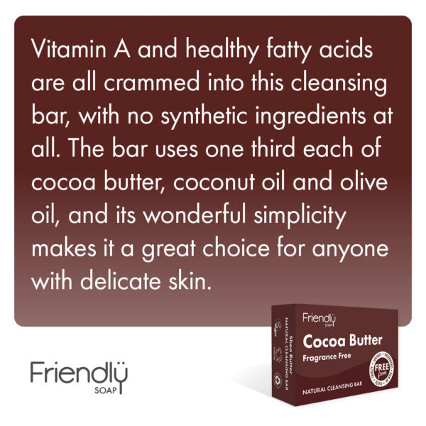 Friendly Soap - Cocoa Butter Fragrance Free Cleansing Bar