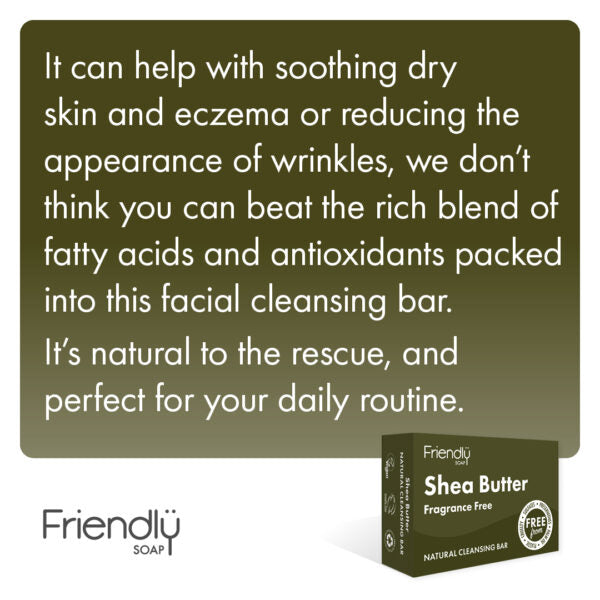 Friendly Soap - Shea Butter Fragrance Free Cleansing Bar