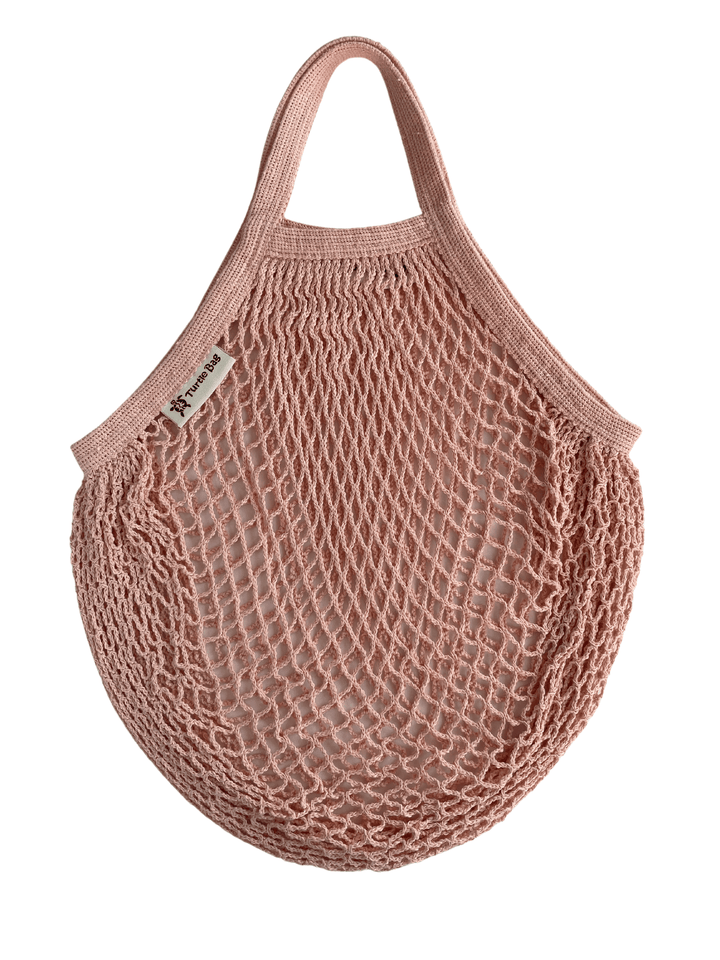Turtle Bags - Organic Short Handled String Bag, Blush