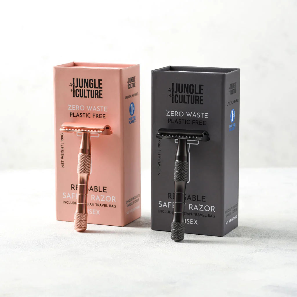 Jungle Culture - Chrome Unisex Safety Razor, Rose Gold