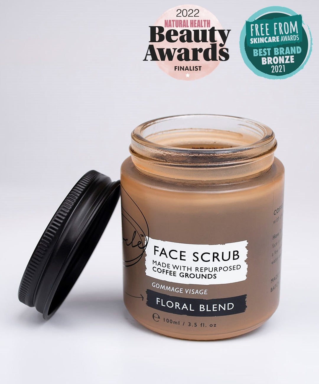 Upcircle - Coffee Face Scrub – Floral Blend for Sensitive Skin