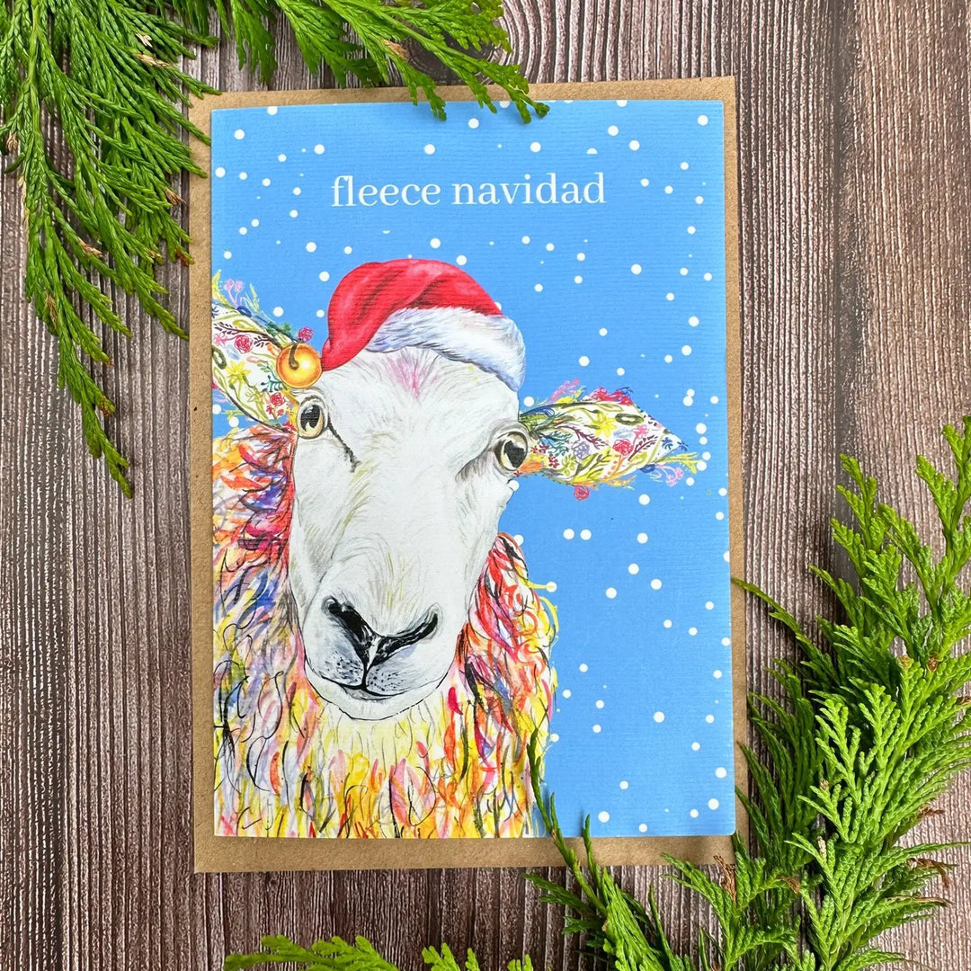 Jenn Winnett Eco Artist - Fleece Navidad Christmas Card