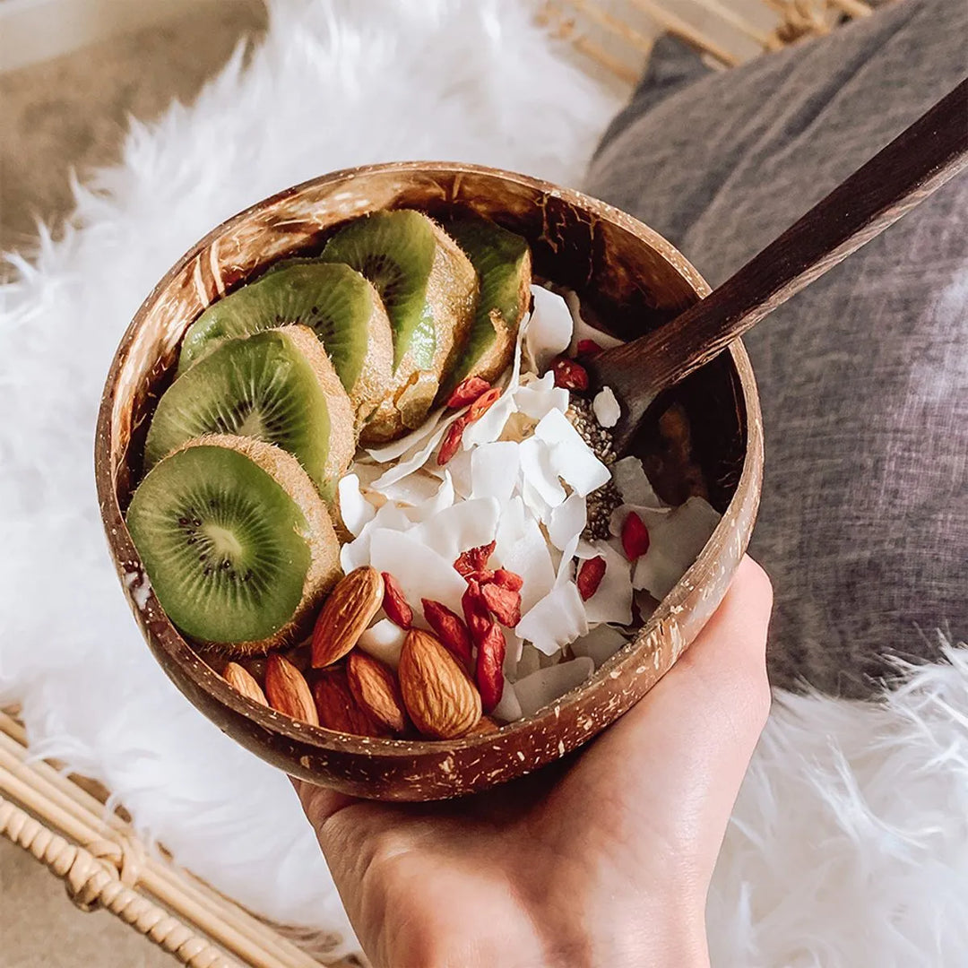 Jungle Culture - Coconut Bowl & Spoon, Geometric