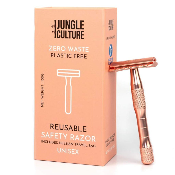 Jungle Culture - Chrome Unisex Safety Razor, Rose Gold