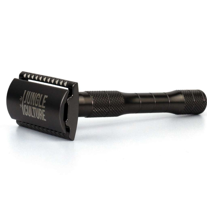 Jungle Culture - Chrome Unisex Safety Razor, Metallic Black